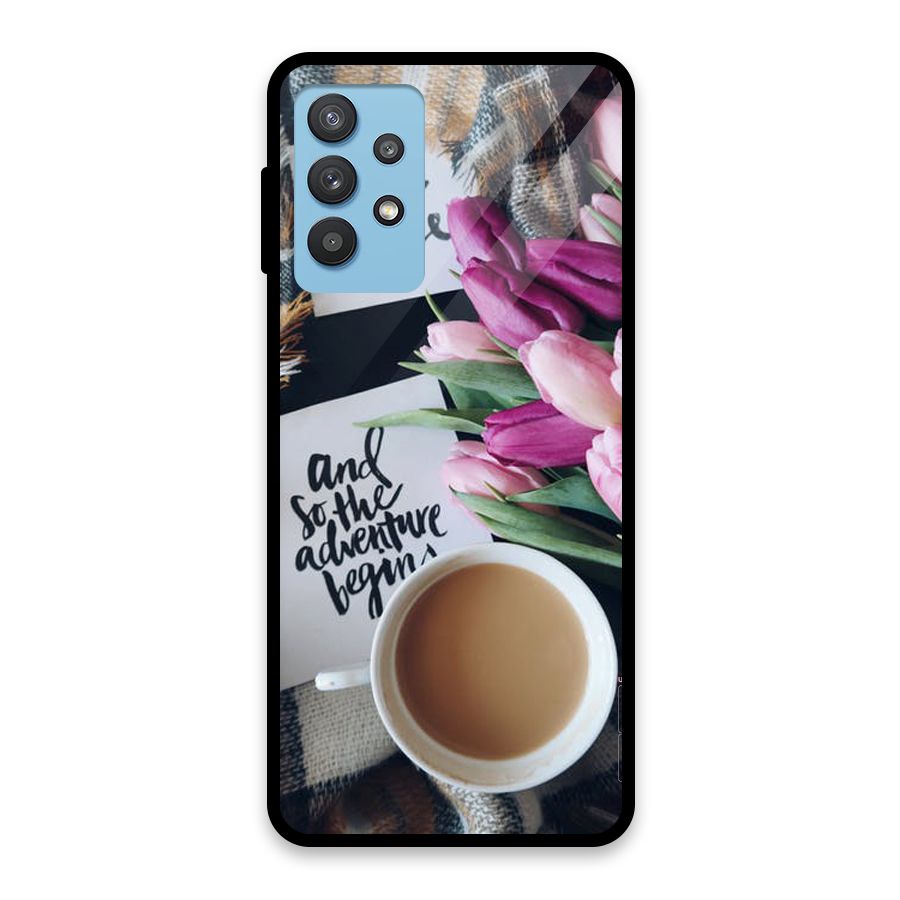 Floral Adventure Glass Back Case for Galaxy M32 5G