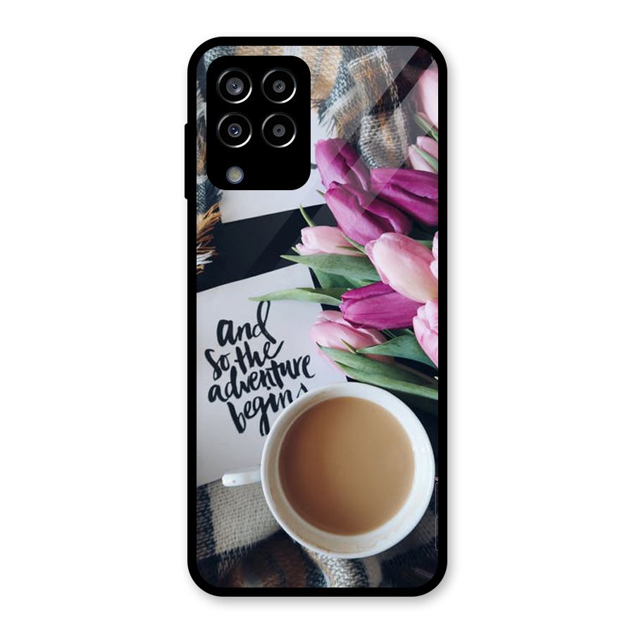 Floral Adventure Glass Back Case for Galaxy M33
