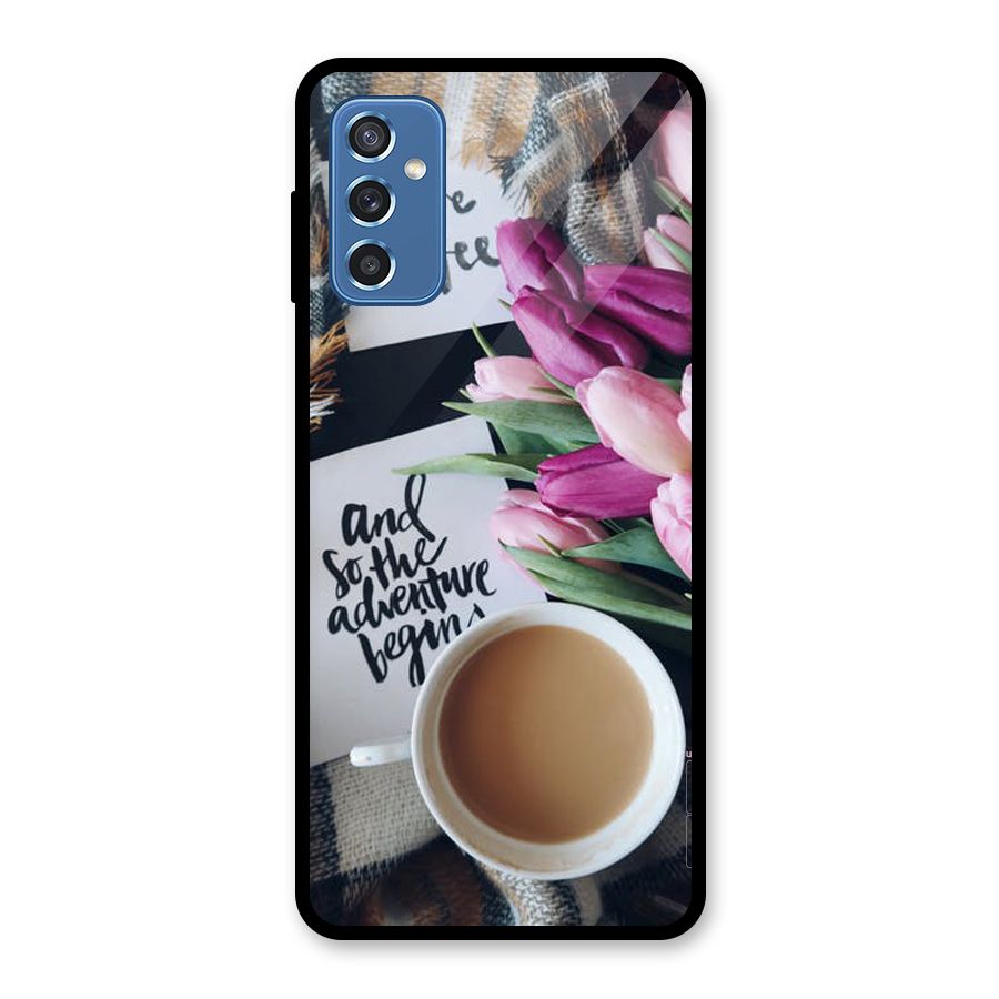 Floral Adventure Glass Back Case for Galaxy M52 5G