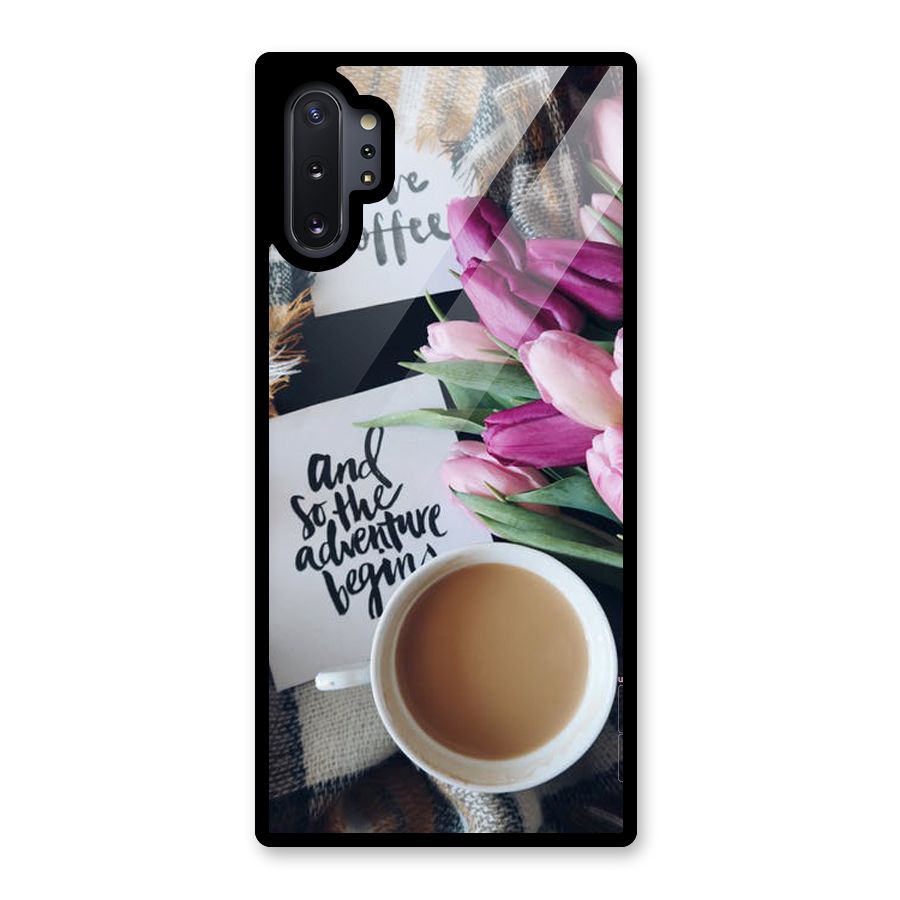 Floral Adventure Glass Back Case for Galaxy Note 10 Plus