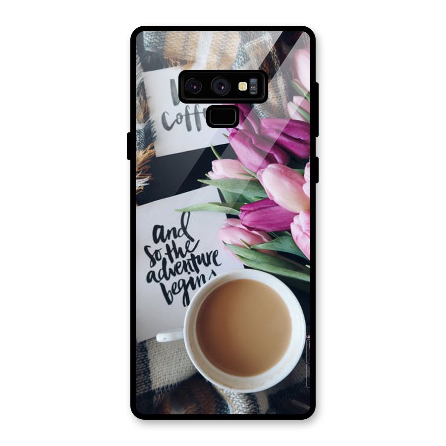 Floral Adventure Glass Back Case for Galaxy Note 9