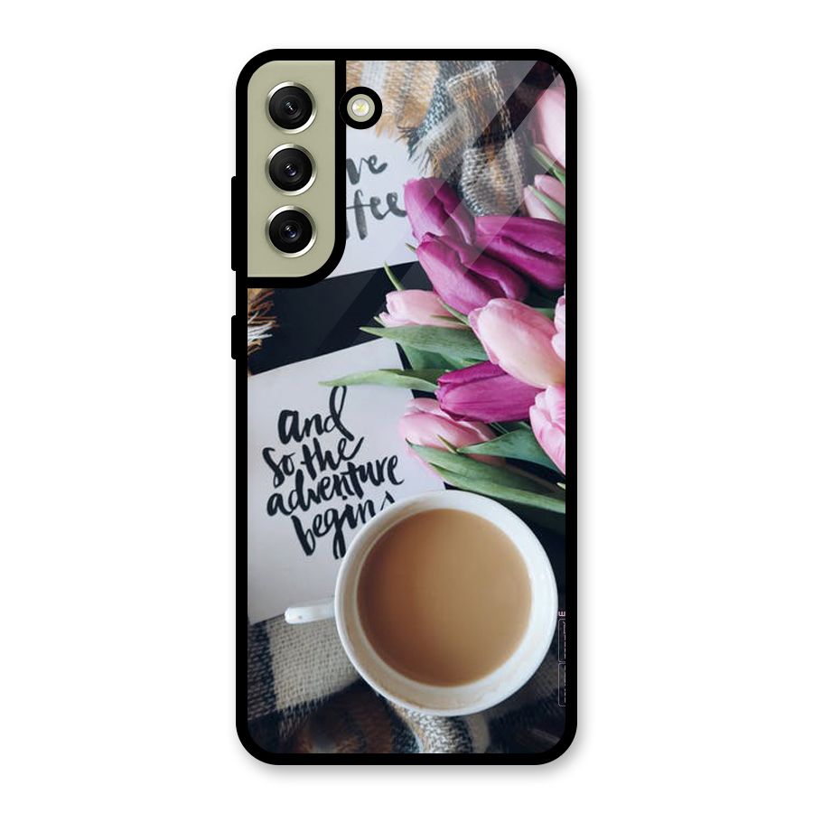 Floral Adventure Glass Back Case for Galaxy S21 FE 5G
