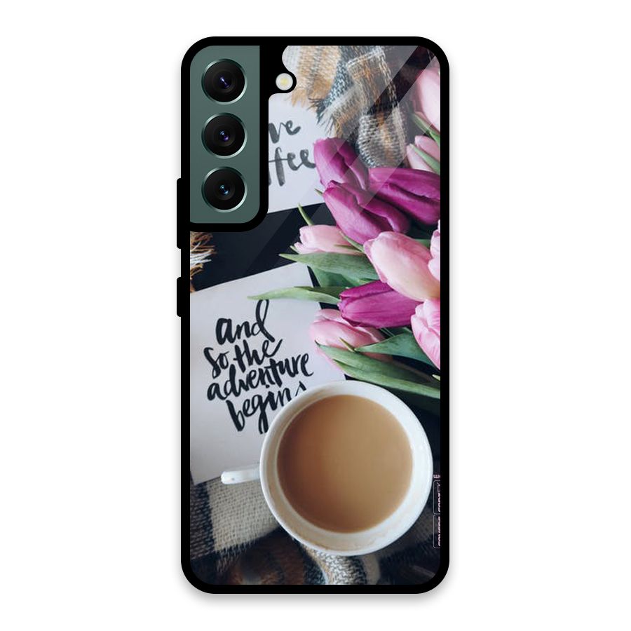 Floral Adventure Glass Back Case for Galaxy S22 5G