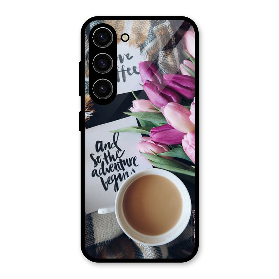 Floral Adventure Glass Back Case for Galaxy S23