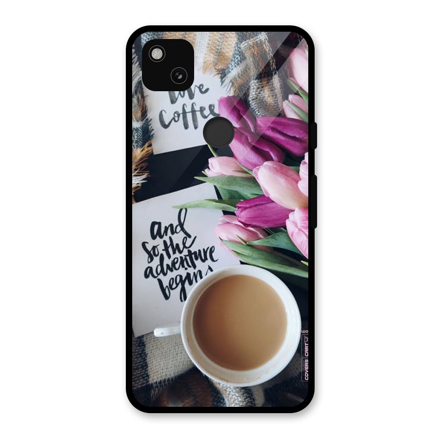 Floral Adventure Glass Back Case for Google Pixel 4a