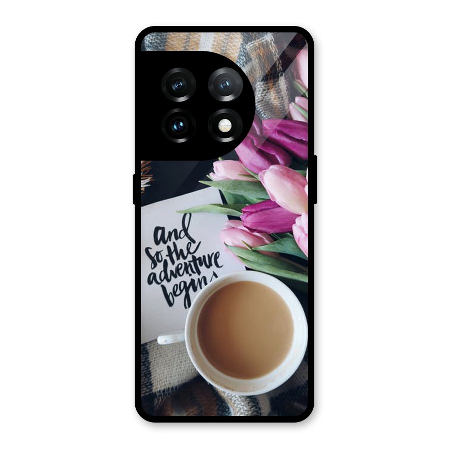 Floral Adventure Glass Back Case for OnePlus 11