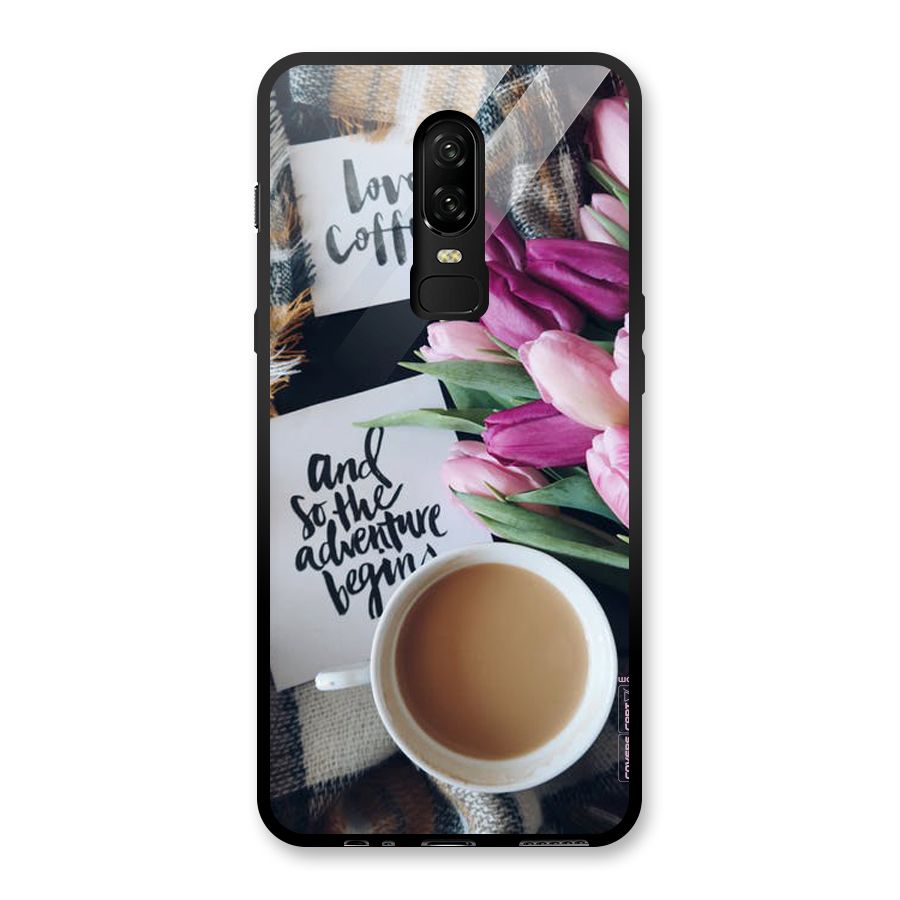 Floral Adventure Glass Back Case for OnePlus 6