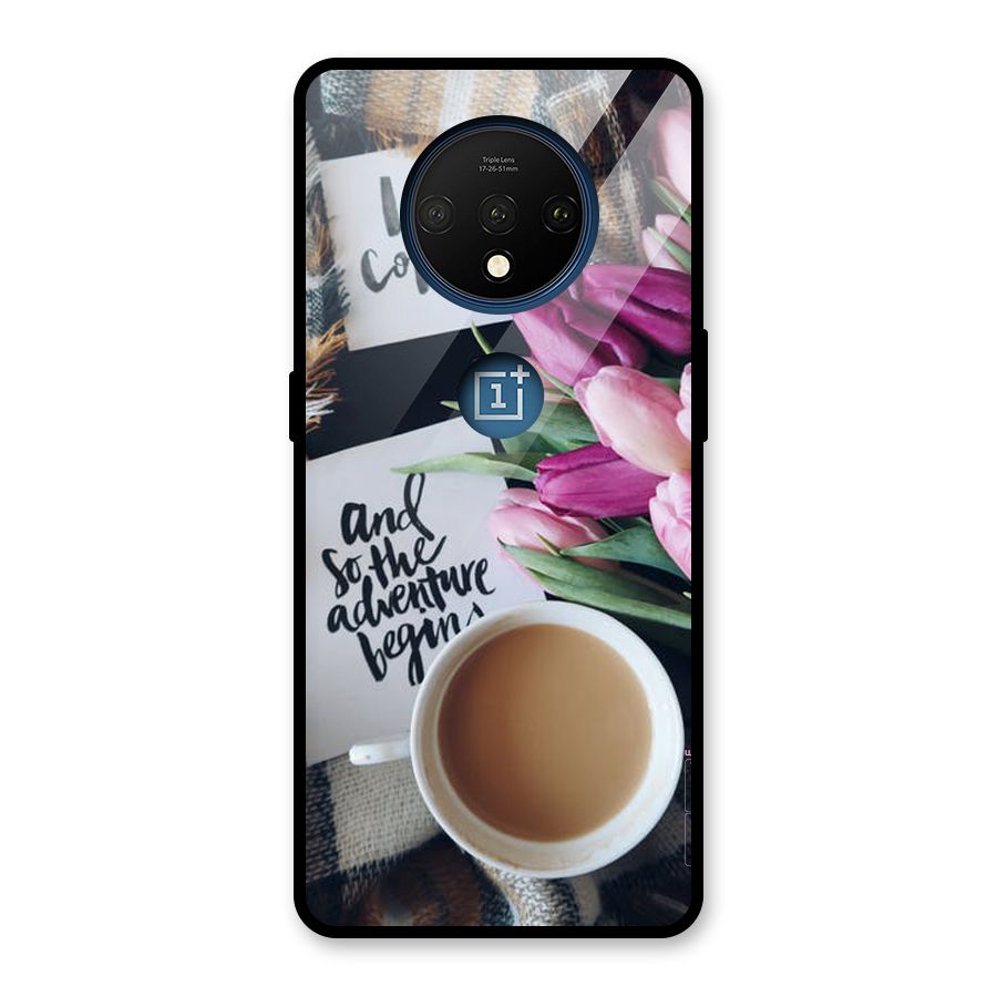 Floral Adventure Glass Back Case for OnePlus 7T