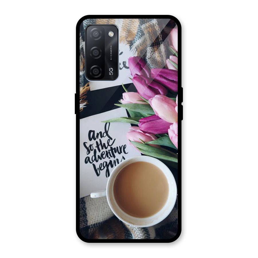 Floral Adventure Glass Back Case for Oppo A53s 5G