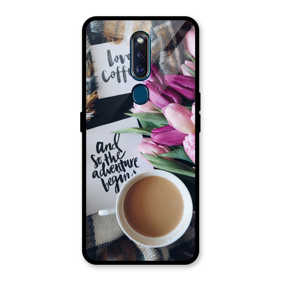 Floral Adventure Glass Back Case for Oppo F11 Pro