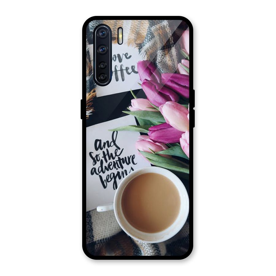 Floral Adventure Glass Back Case for Oppo F15