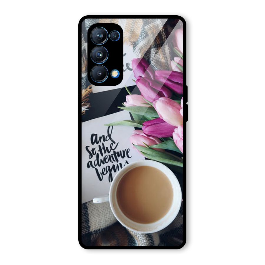 Floral Adventure Glass Back Case for Oppo Reno5 Pro 5G