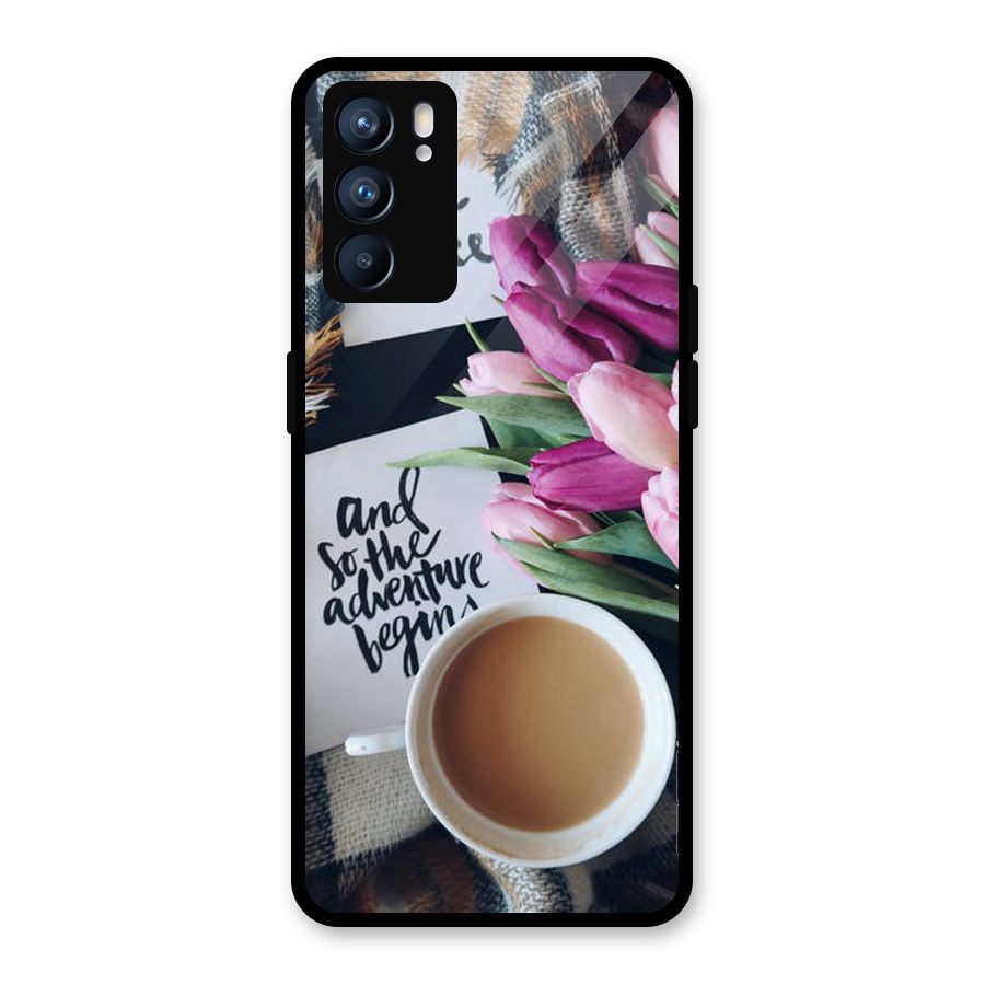 Floral Adventure Glass Back Case for Oppo Reno6 5G