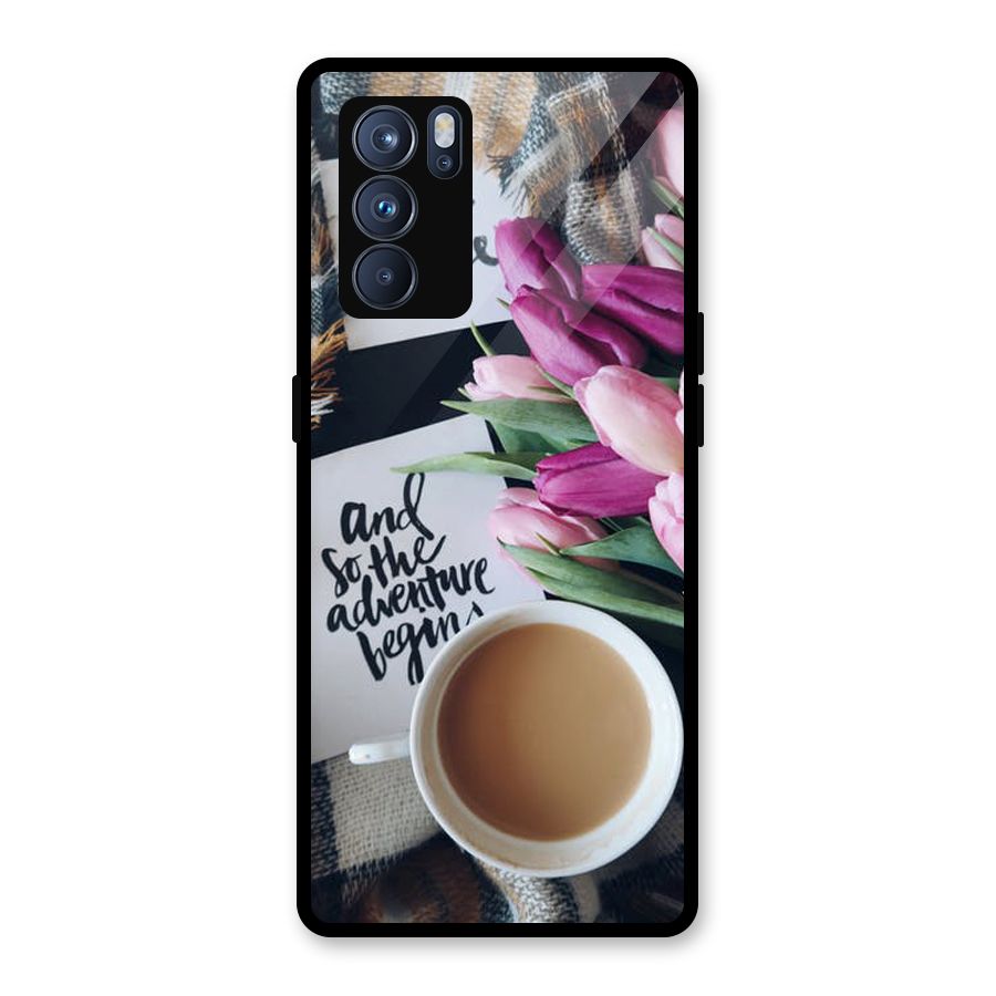 Floral Adventure Glass Back Case for Oppo Reno6 Pro 5G