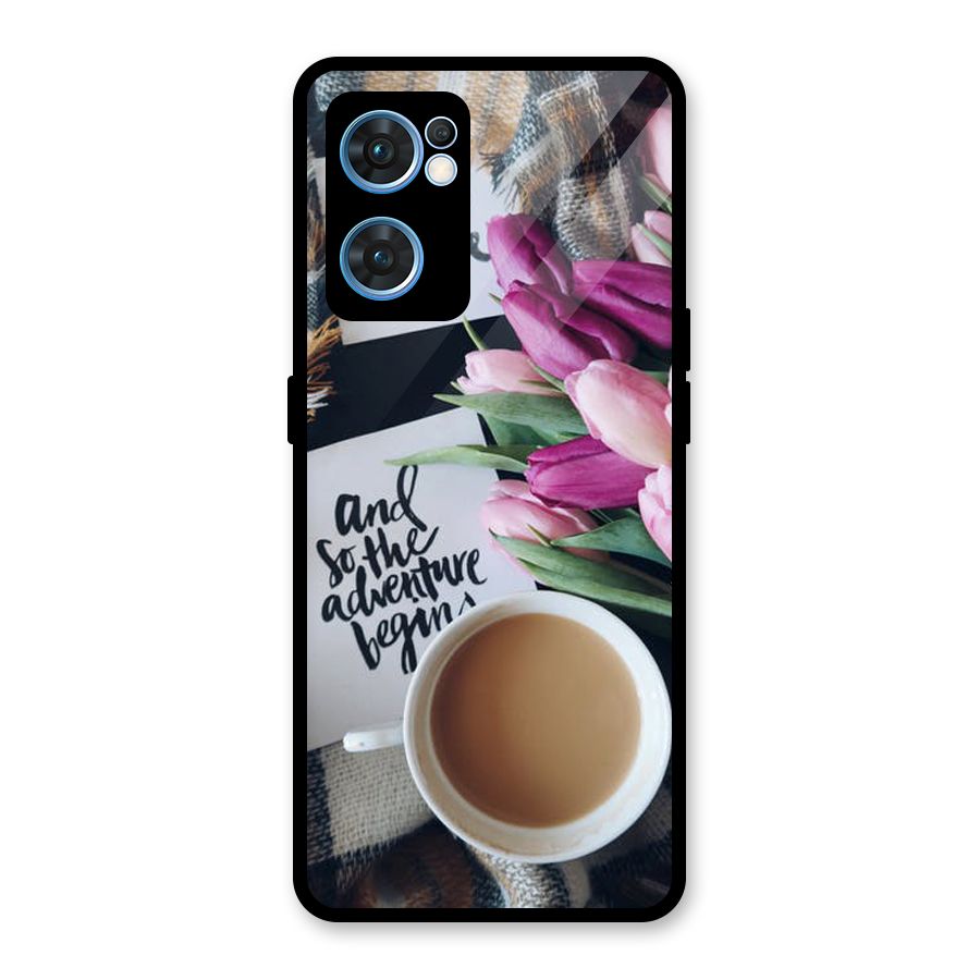 Floral Adventure Glass Back Case for Oppo Reno7 5G
