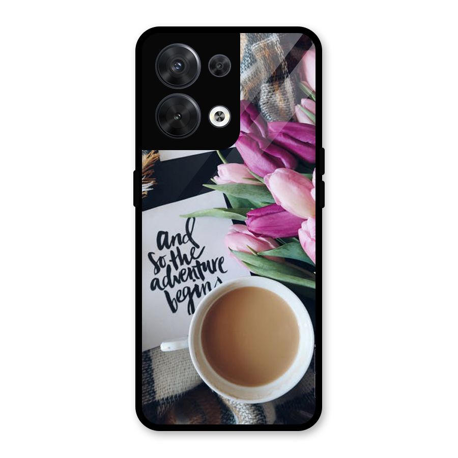 Floral Adventure Glass Back Case for Oppo Reno8 5G