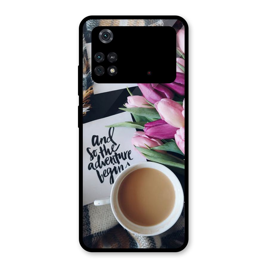 Floral Adventure Glass Back Case for Poco M4 Pro 4G