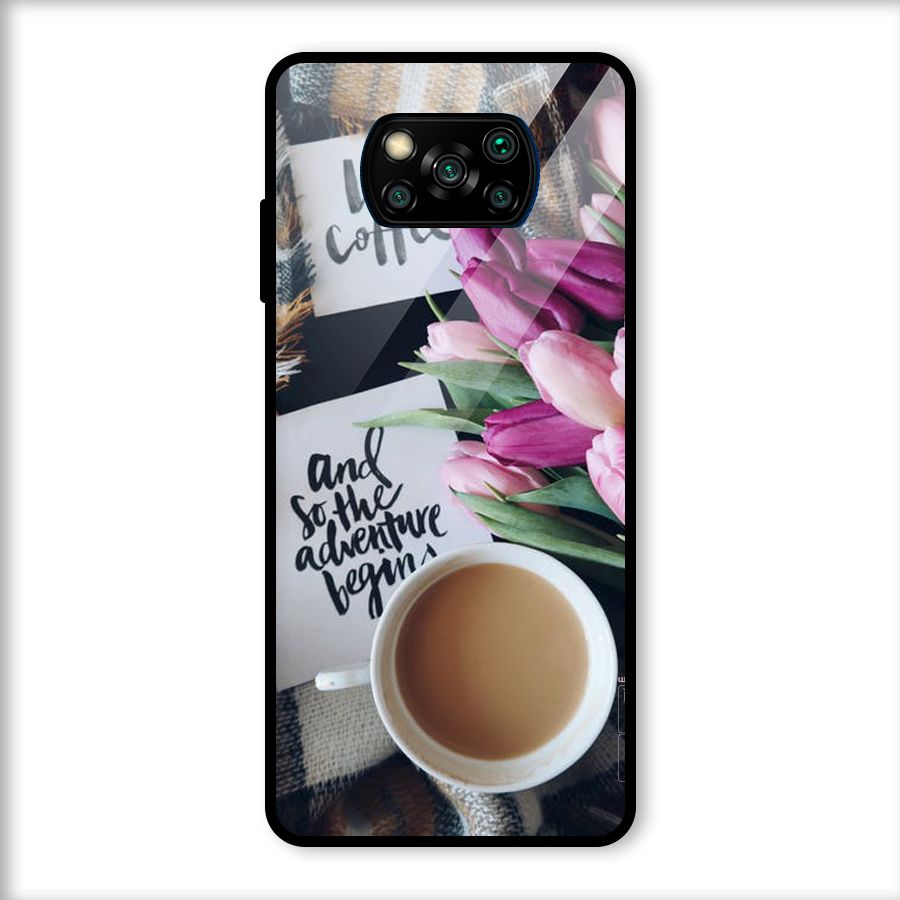 Floral Adventure Glass Back Case for Poco X3