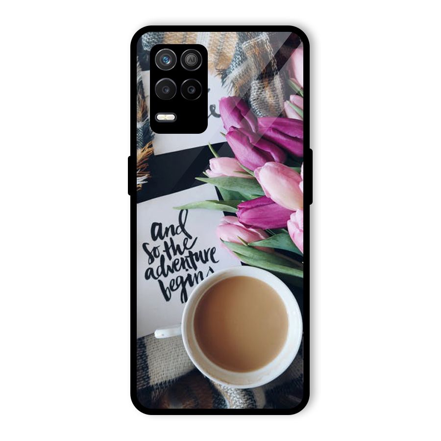 Floral Adventure Glass Back Case for Realme 8 5G