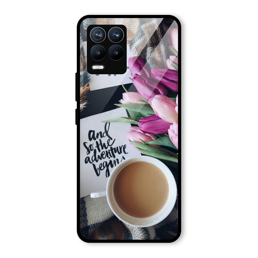 Floral Adventure Glass Back Case for Realme 8 Pro