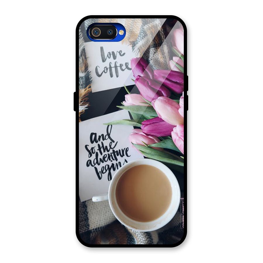 Floral Adventure Glass Back Case for Realme C2