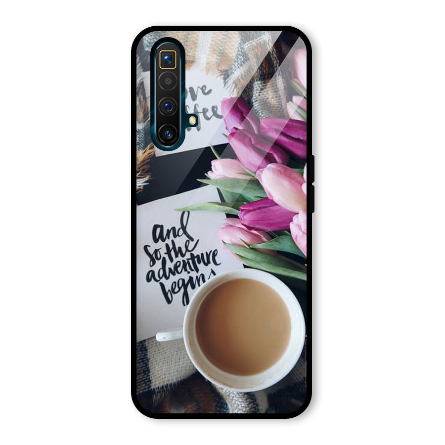 Floral Adventure Glass Back Case for Realme X3