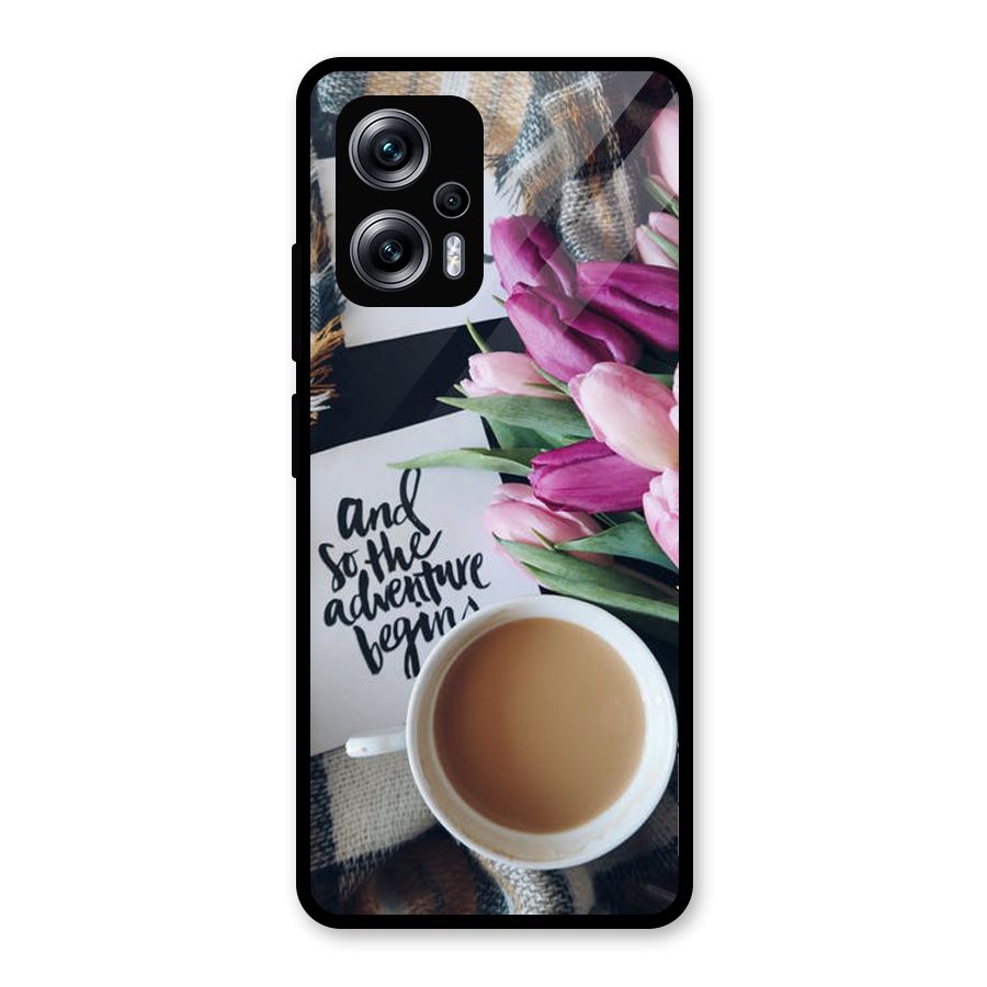 Floral Adventure Glass Back Case for Redmi K50i