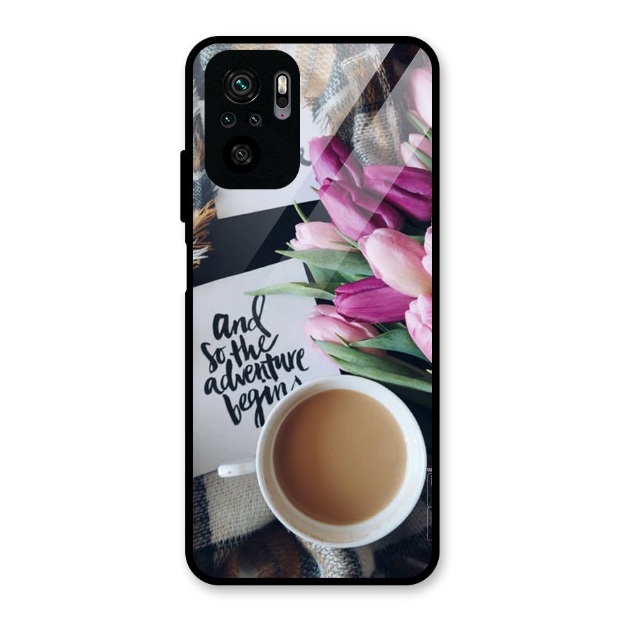 Floral Adventure Glass Back Case for Redmi Note 10S