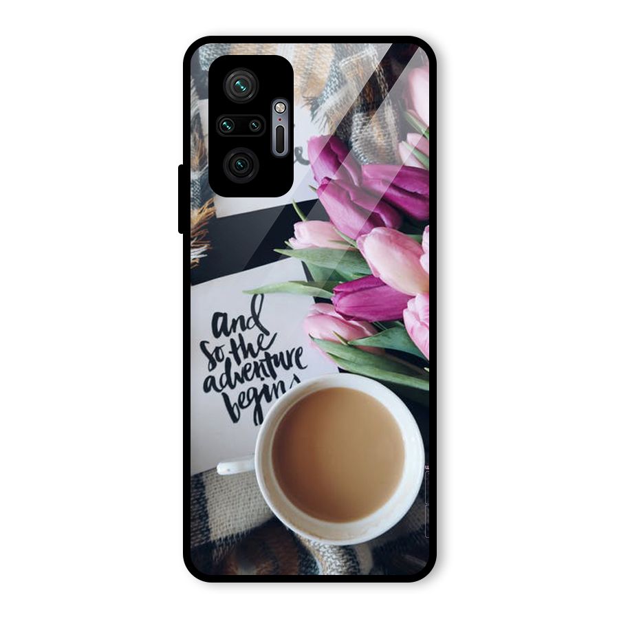 Floral Adventure Glass Back Case for Redmi Note 10 Pro