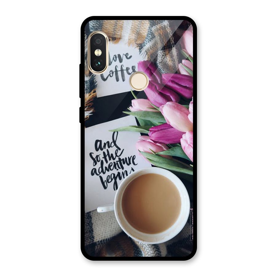 Floral Adventure Glass Back Case for Redmi Note 5 Pro