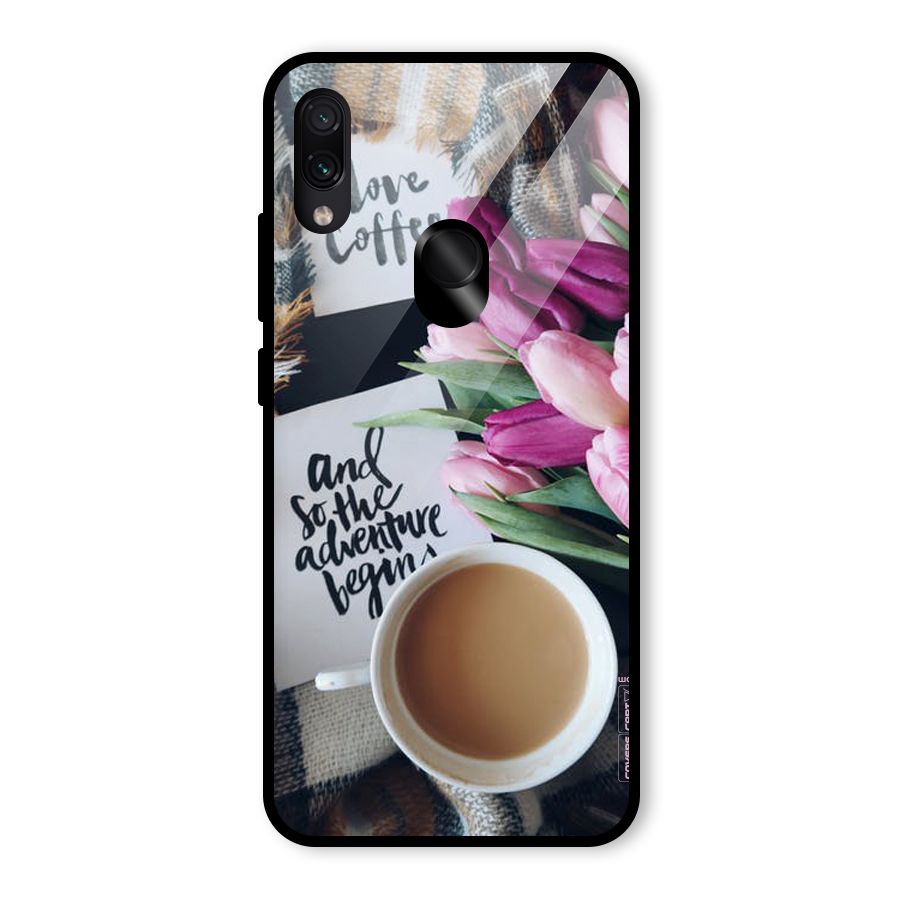 Floral Adventure Glass Back Case for Redmi Note 7S