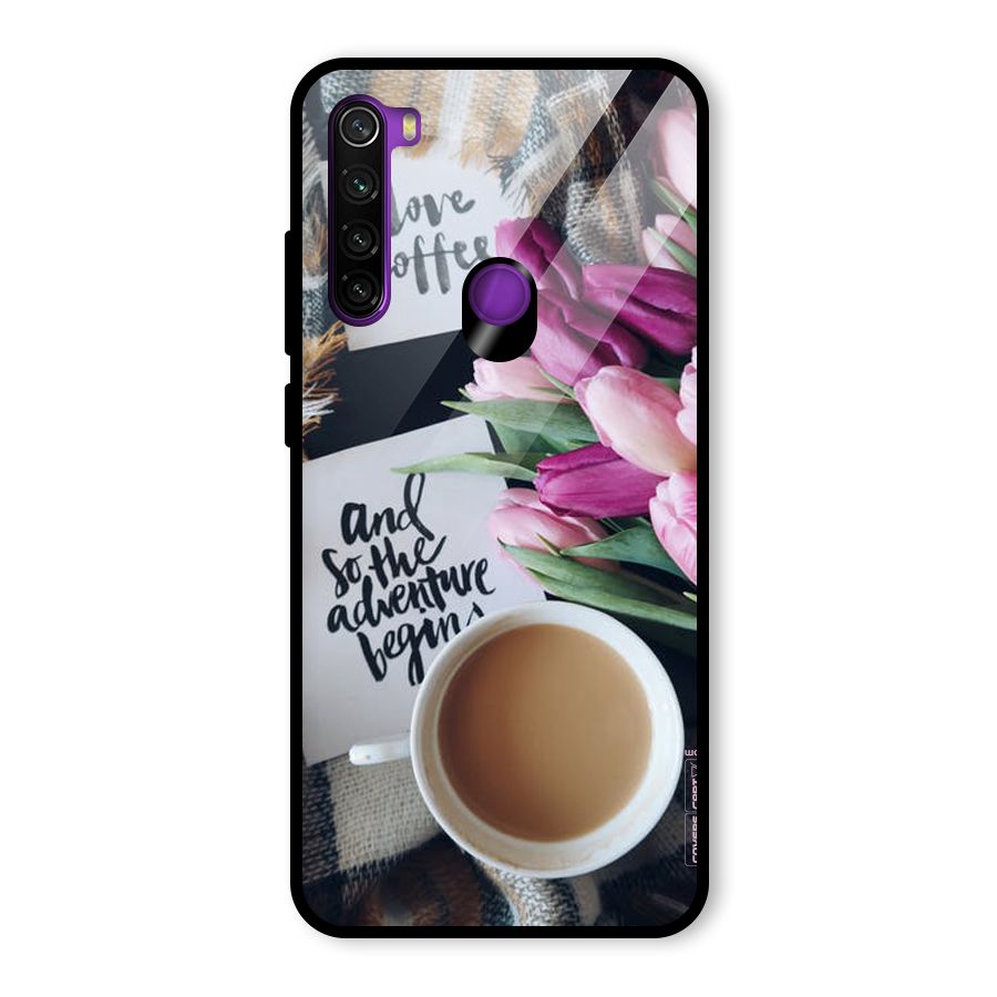 Floral Adventure Glass Back Case for Redmi Note 8