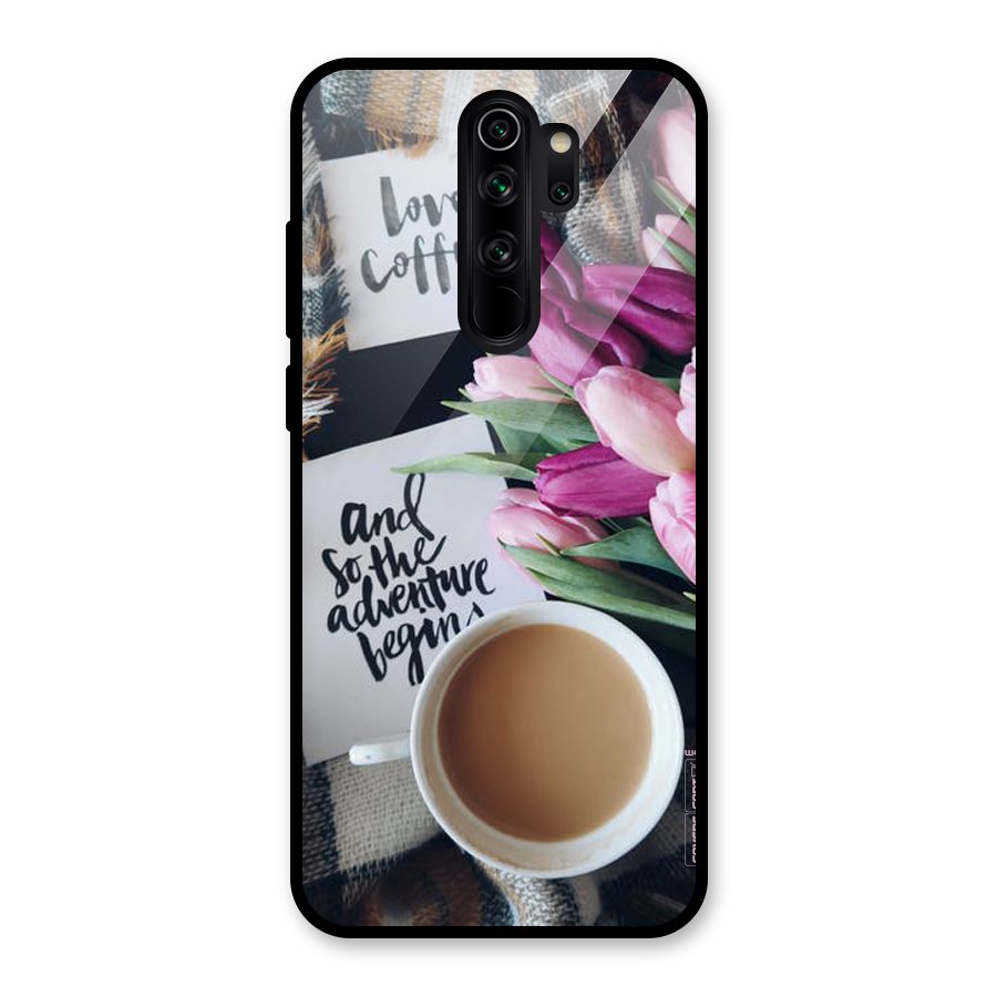 Floral Adventure Glass Back Case for Redmi Note 8 Pro