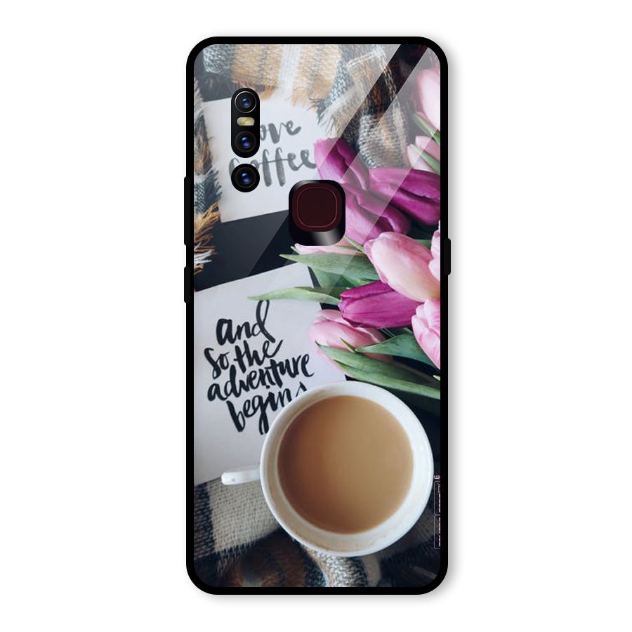 Floral Adventure Glass Back Case for Vivo V15