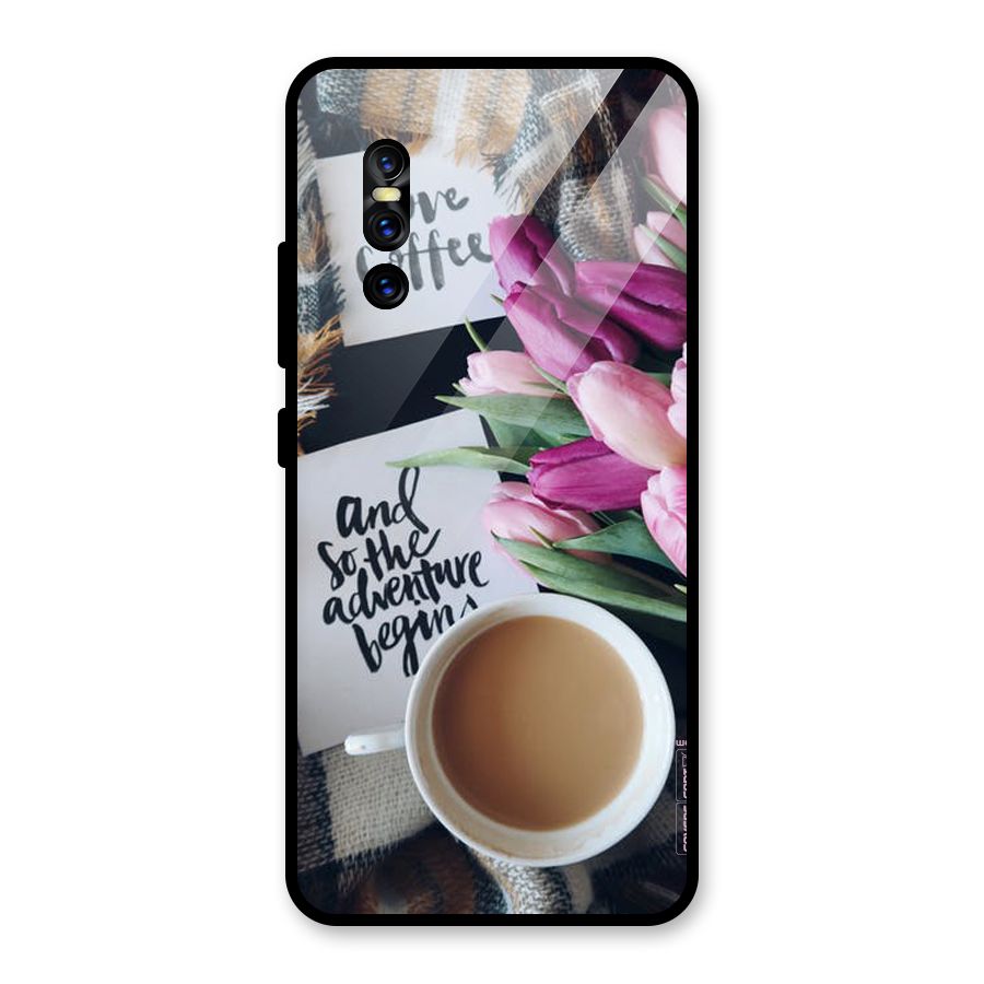 Floral Adventure Glass Back Case for Vivo V15 Pro