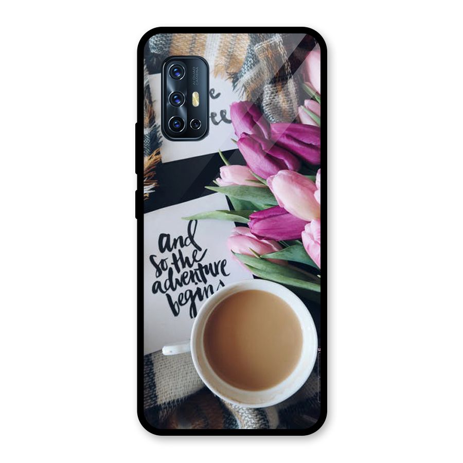 Floral Adventure Glass Back Case for Vivo V17