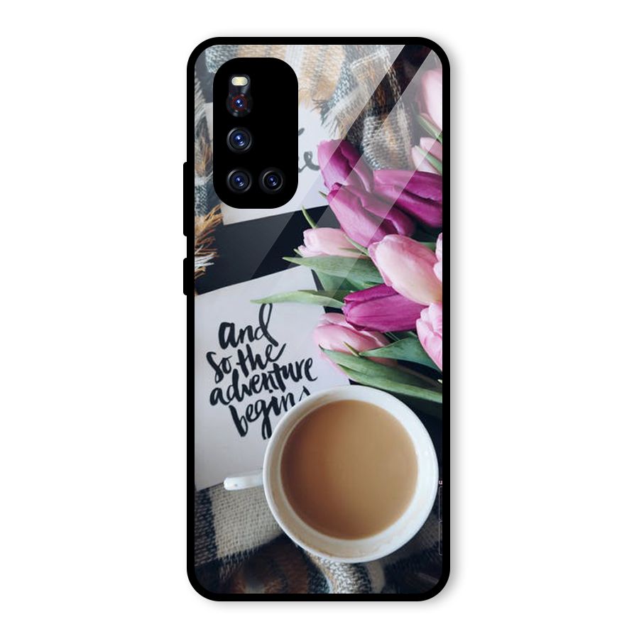 Floral Adventure Glass Back Case for Vivo V19