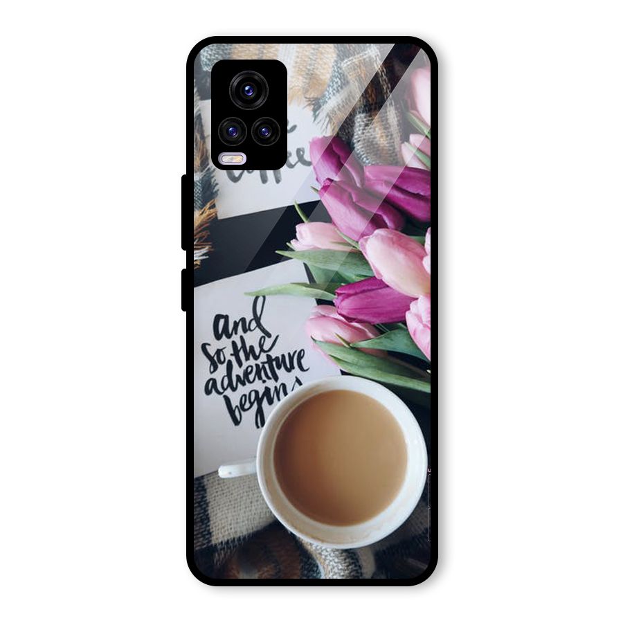 Floral Adventure Glass Back Case for Vivo V20