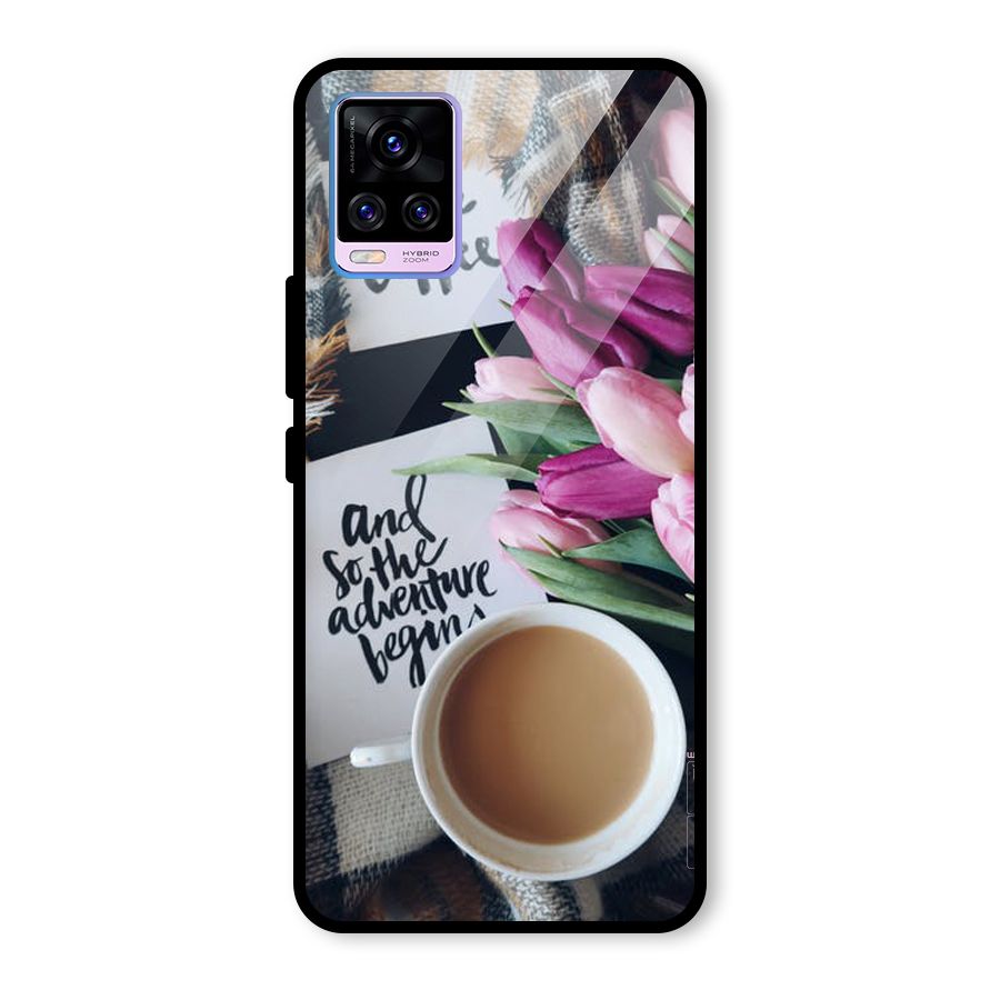 Floral Adventure Glass Back Case for Vivo V20 Pro