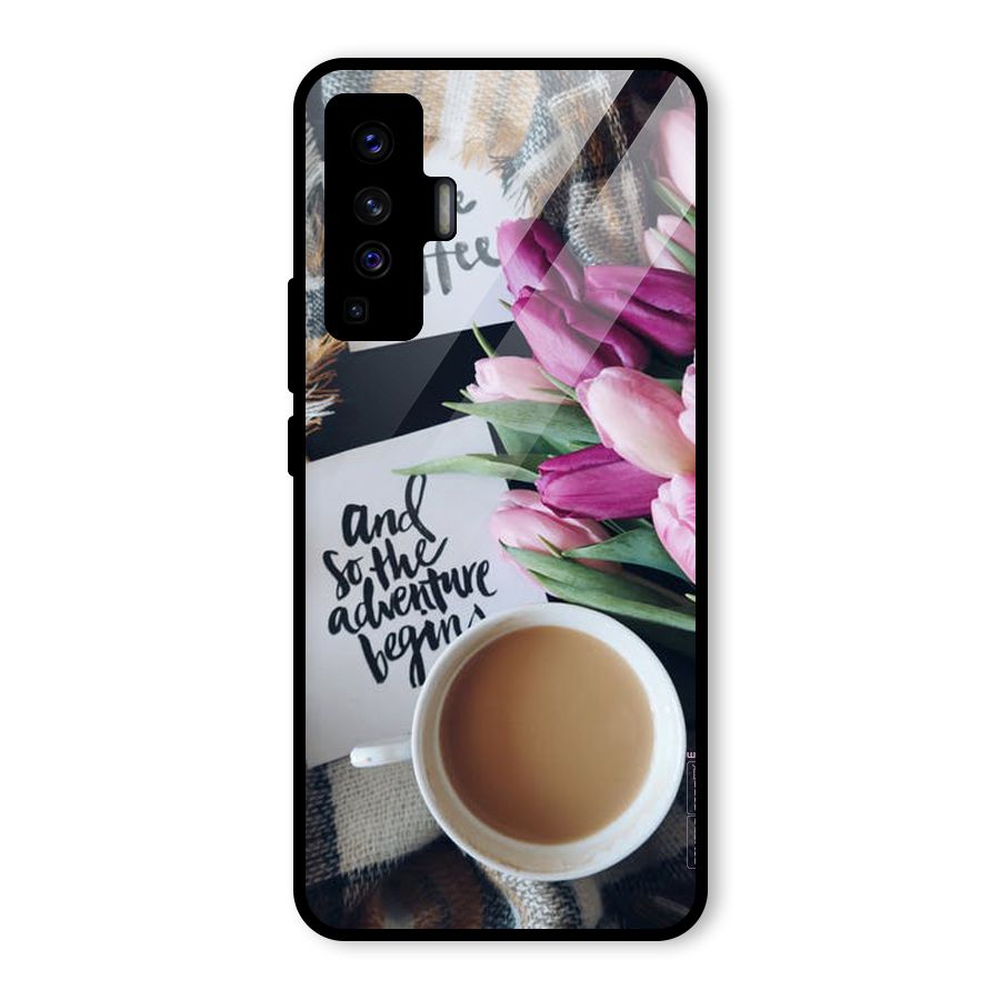 Floral Adventure Glass Back Case for Vivo X50