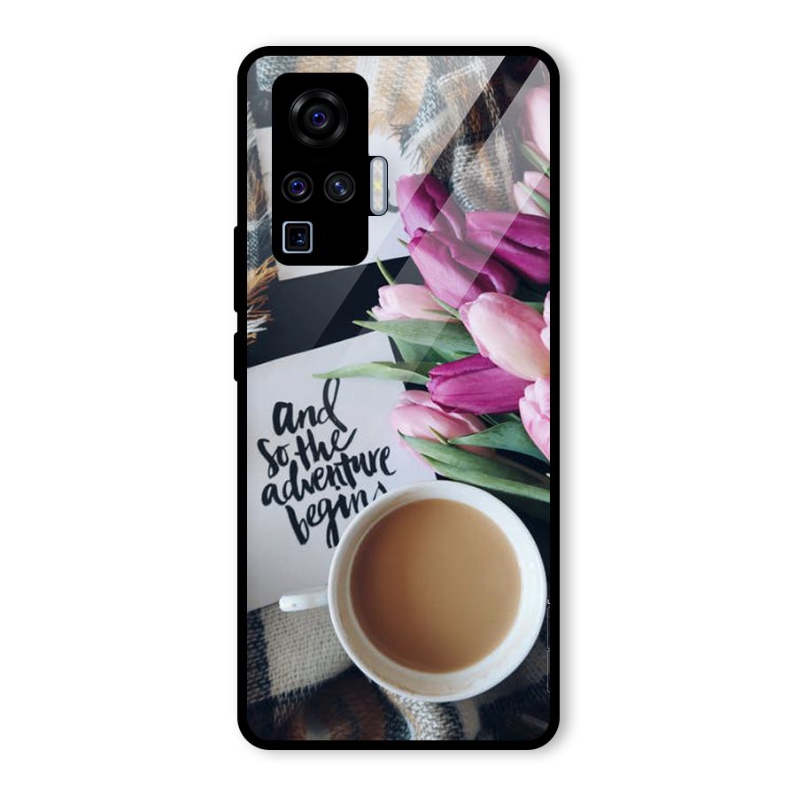 Floral Adventure Glass Back Case for Vivo X50 Pro