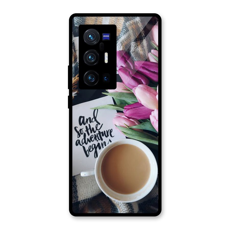 Floral Adventure Glass Back Case for Vivo X70 Pro Plus
