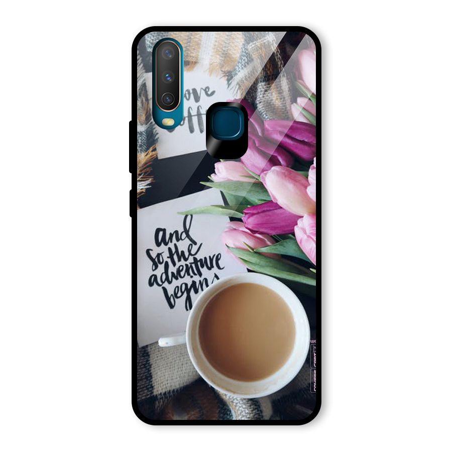 Floral Adventure Glass Back Case for Vivo Y15
