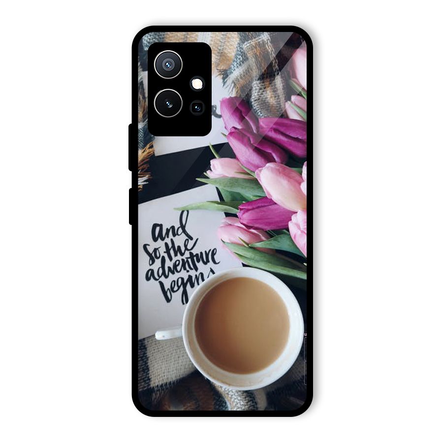 Floral Adventure Glass Back Case for Vivo Y75 5G