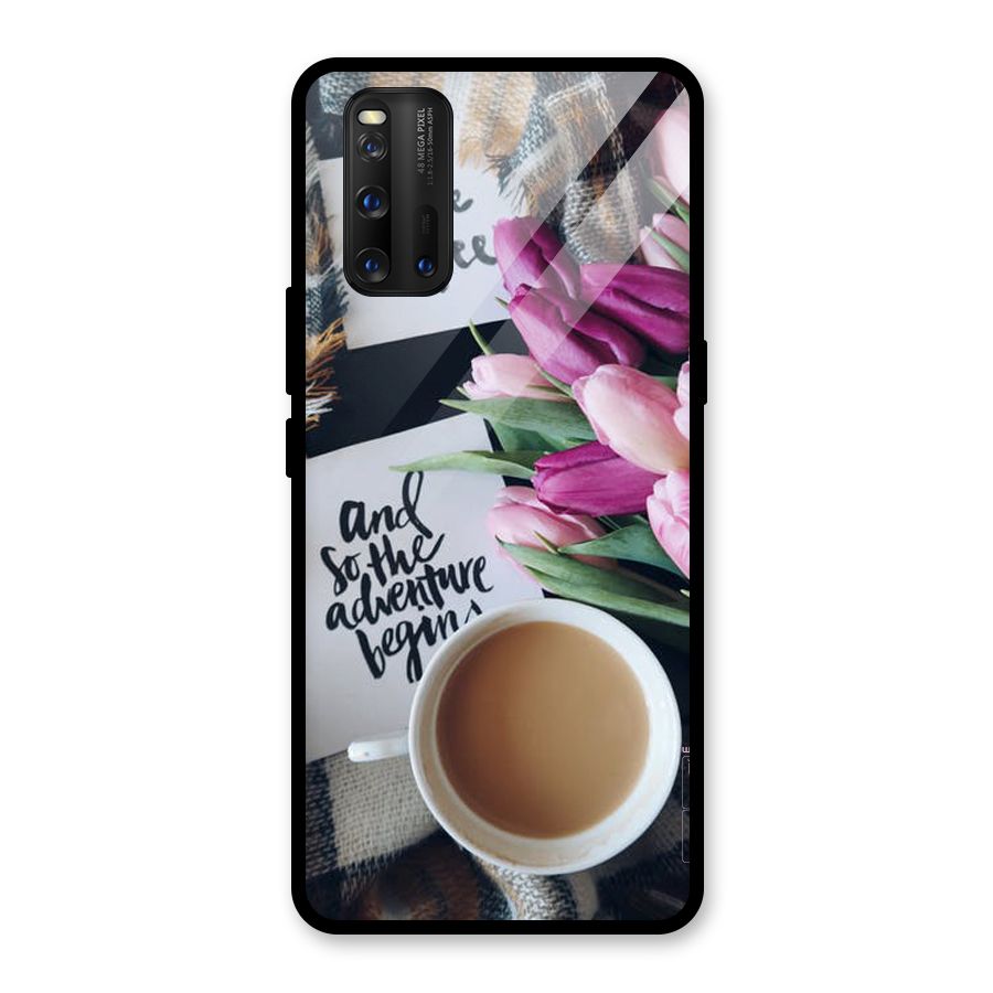 Floral Adventure Glass Back Case for Vivo iQOO 3