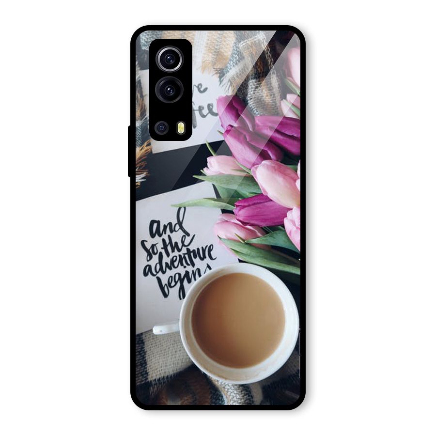 Floral Adventure Glass Back Case for Vivo iQOO Z3