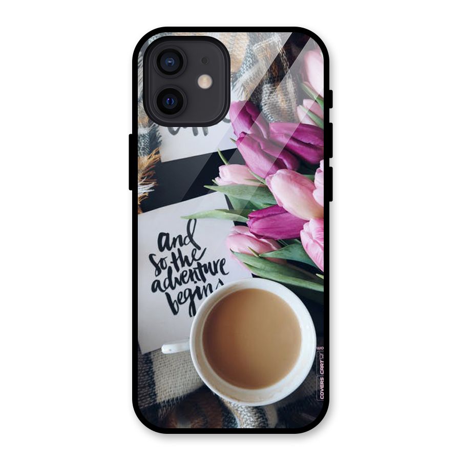 Floral Adventure Glass Back Case for iPhone 12