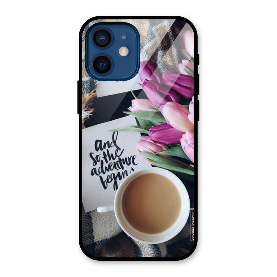 Floral Adventure Glass Back Case for iPhone 12 Mini