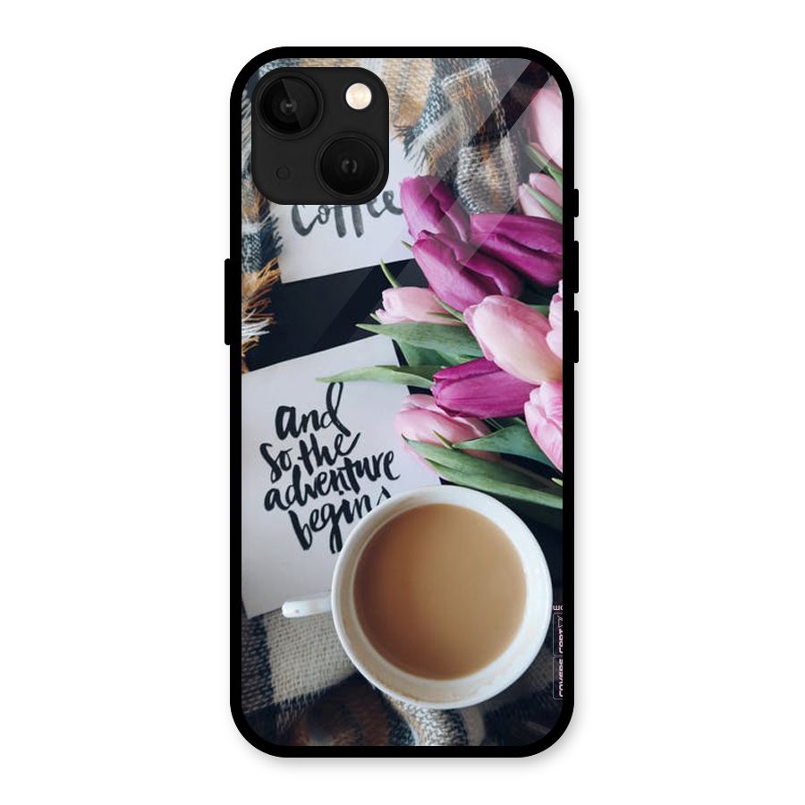 Floral Adventure Glass Back Case for iPhone 13