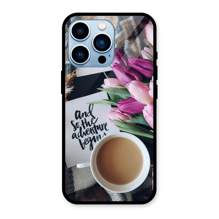 Floral Adventure Glass Back Case for iPhone 13 Pro